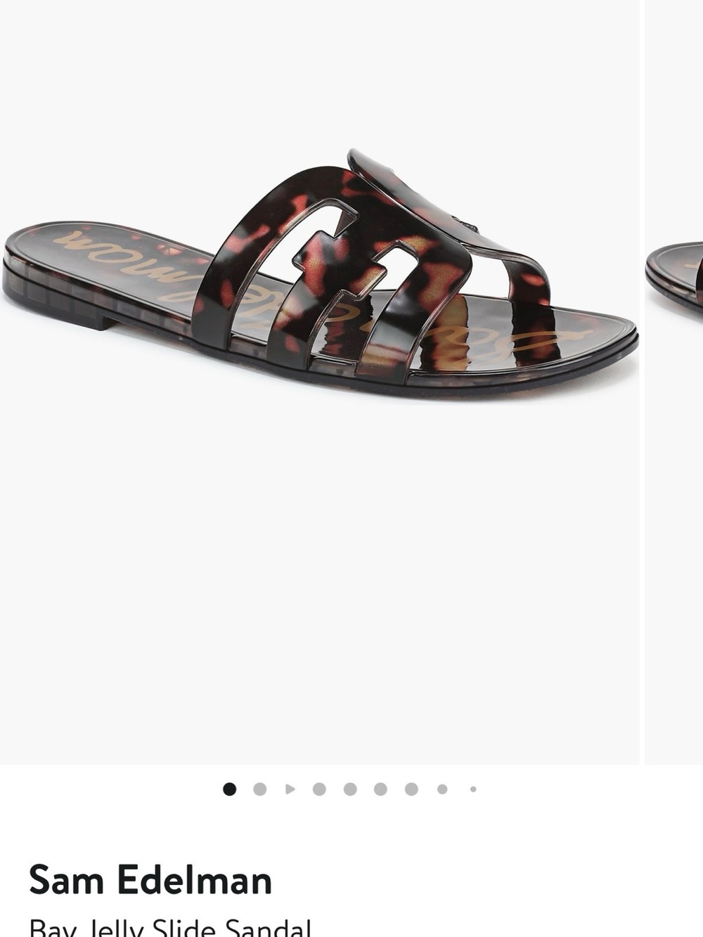 Sam Edelman Tortoiseshell Jelly Slide Sandal - Brown/Black